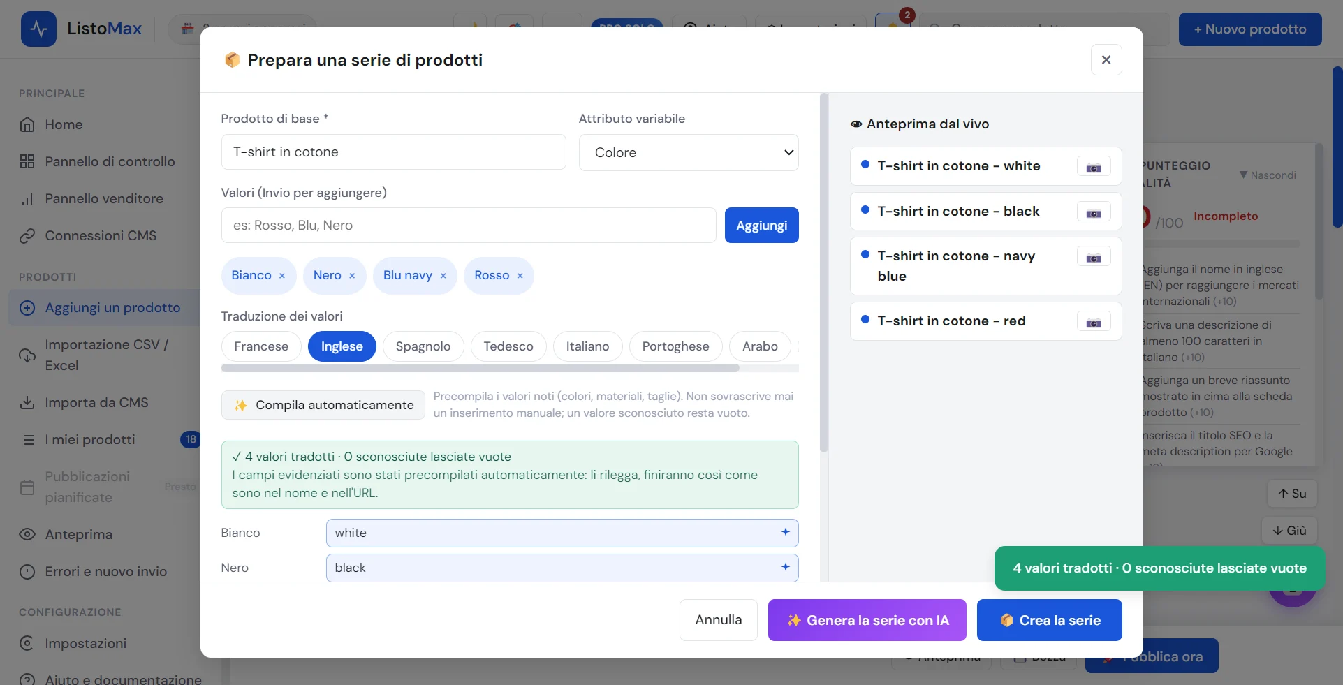 Traduzioni compilate automaticamente